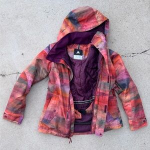 Burton Vibrant Multicolor Ski Jacket with Hood